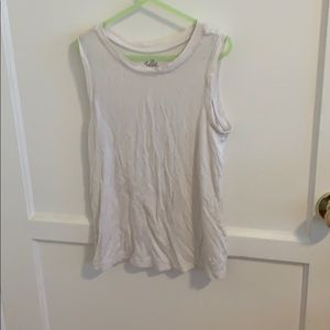 Plain white kinda see throught tank top